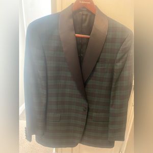 Green Plaid Tuxedo Dinner Jacket